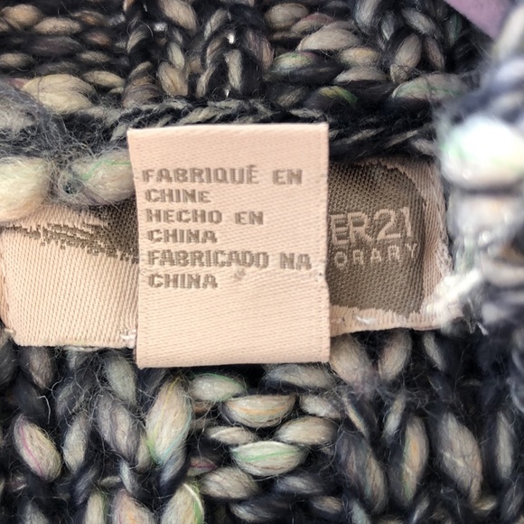 FOREVER 21 CONTEMPORARY BLUE & WHITE KNIT TURTLENECK Sweater Small /Peti… - Picture 7 of 16